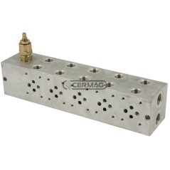 Placa monobloque con válvula de alivio. Número de electroválvulas: 6. 82057 | NewgardenAgri.com