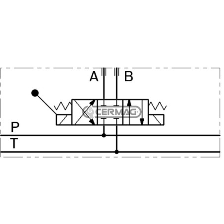 Sezione elettrodistributore - 12V ON-OFF - 30 L - 3/8" con leva centro chiuso 84221