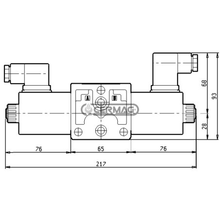 Elemento singolo elettrodistributore - 12V ON-OFF - 60 L - 1/2" - CENTRO APERTO 83834 Rexroth bosch group