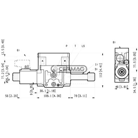 Elemento singolo elettrodistributore - 12 V ON-OFF in LS compensato 83841 Rexroth bosch group