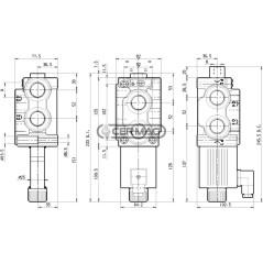 6-way solenoid valve (selector) series VS311 VS312 Connection 3/4" Gas Voltage 24 V 82017 Rexroth bosch group