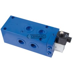 6-way solenoid valve (selector) VS400 series 1" connection Piloted Gas Voltage 12 V 81607 Rexroth bosch group | NewgardenAgri...