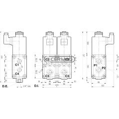 6-way solenoid valve (selector) series VS281/F flangeable 1/2" Gas connection 12 V voltage 81512 Rexroth bosch group