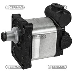 Bomba de engranajes GRUPO 2 con regulador de salida de aceite de 1 vía. Cilindrada 14 cm³. 80970