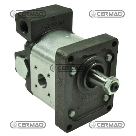 Pompa ad ingranaggi GRUPPO 2 con regolatore uscita olio a 1 via Cilindrata 14 cm³ 80900 MadeinItaly | NewgardenAgri.com