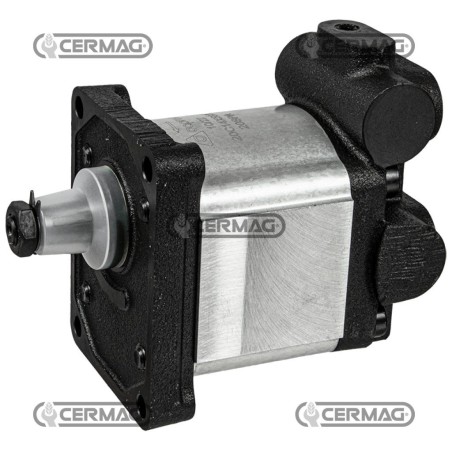 Bomba de engranajes GRUPO 2 con regulador de salida de aceite de 1 vía. Cilindrada 14 cm³. 80900. Fabricada en Italia.