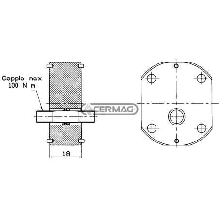 Kit flangia per stadi separati GR2 - GR2 83420