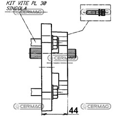Assembly kit between PLP30 and PLP10 pumps 83856 Casappa