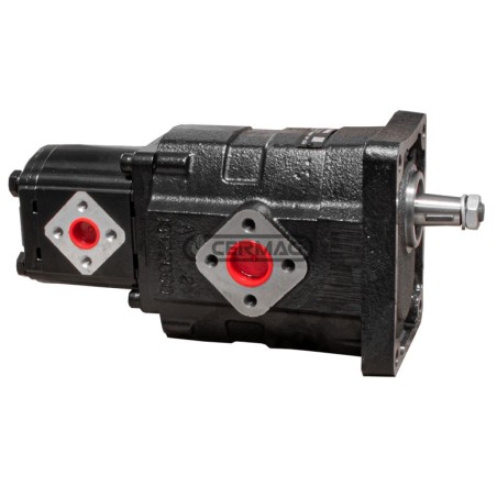 Bomba hidráulica doble CASAPPA KP30 + PLP20. Cilindrada 61+16 cm³. Rotación a la derecha. 83908 Casappa