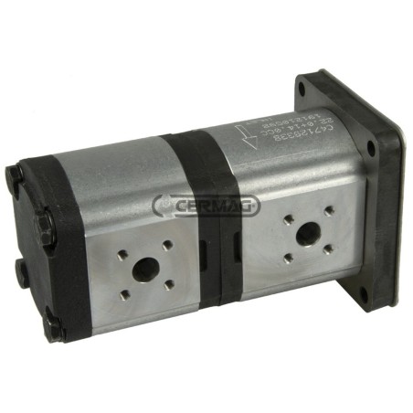 Bomba hidráulica doble para CNH, desplazamiento 24+14 cm³, rotación izquierda, 84041, HighQuality_GOLD | NewgardenAgri.com