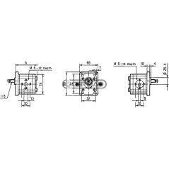 Bomba hidráulica GRUPO 1 para BCS Desplazamiento 10 cm³ Rotación derecha 84134 Casappa
