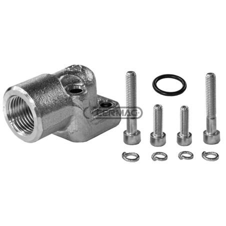 Brida de 4 orificios para bombas tipo BOSCH. Distancia entre orificios: 35 mm. Conexión de manguera: 3/8" Gas 83186 | Newgard...