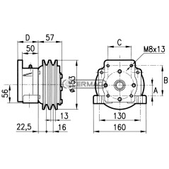 Innesto elettromagnetico per pompe GRUPPO 1 e 2 Tensione 12 V Coppia nominale 10 Nm 81639