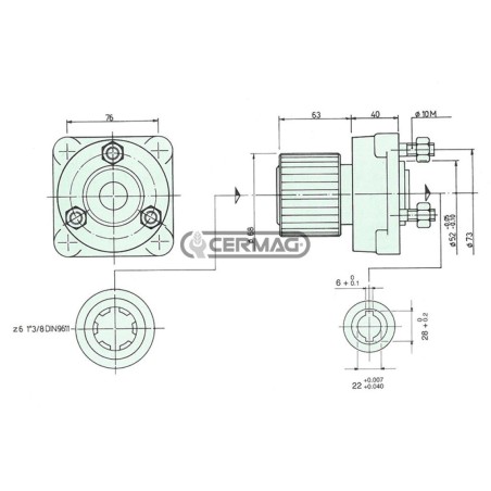 Weibliche Abschleppvorrichtung mit Schnellkupplungskugelgelenk für Hydraulikpumpen 80739