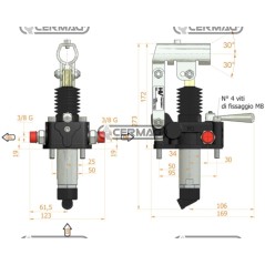 Pompa a mano con rubinetto di discesa Utilizzo Doppio effetto Cilindrata 25 cm³ 81507