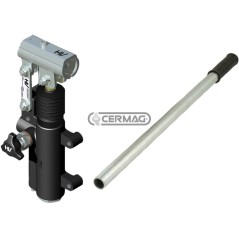 Wandmontierte Handpumpe mit Hebel und Handrad für den Auslass. Einfachwirkend. Fördermenge 20 cm³. 83818 | NewgardenAgri.com
