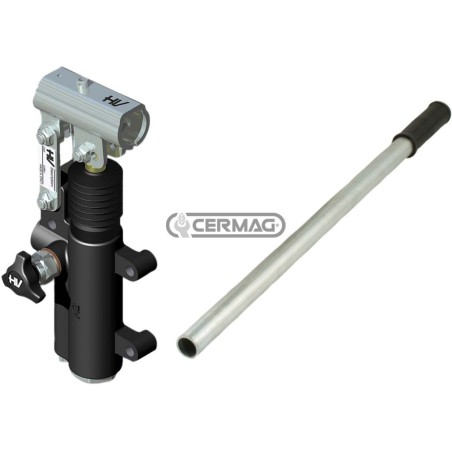 Wall mounted hand pump with lever and discharge handwheel Use Single acting Displacement 20 cm³ 83818 | NewgardenAgri.com