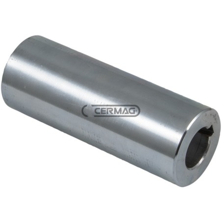 Base para motor orbital. Longitud: 130 mm. Perfil interno: 1" 3/8" - 25 mm con chaveta 32091.