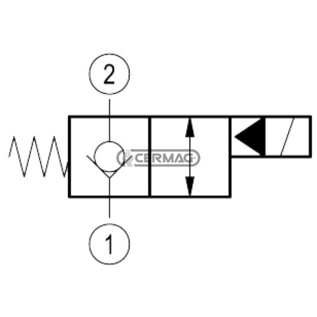 150 litre normally closed two-way VEI valve 1" Gas connection 84167