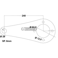 Flansch für Multiplikator der Gruppe 3 83918