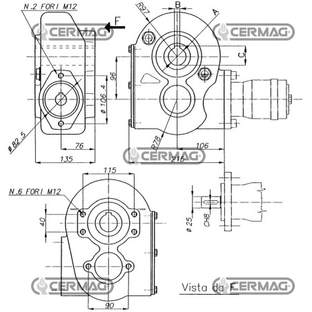 RIDUTTORE RT160 PER MOTORI ORBITALI 83075