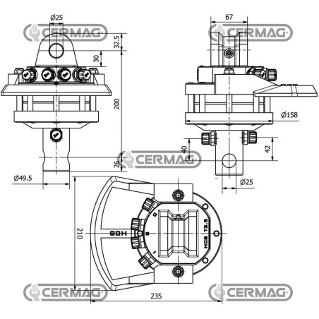 Rotatore T - 2,5 Cilindrata 310 cc 83423 MadeinItaly