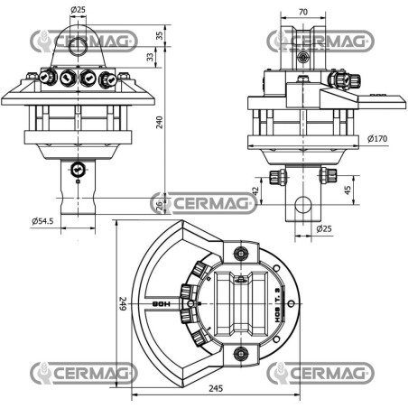 Rotatore T - 3 Cilindrata 320 cc 83424 MadeinItaly