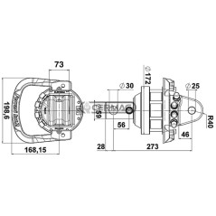 Rotatore FR 50 Coppia 1100 Nm Portata 20 l/min 83982 MadeinItaly