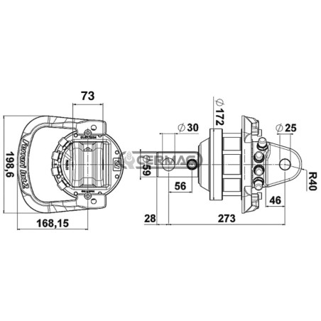 Rotatore FR 50 Coppia 1100 Nm Portata 20 l/min 83982 MadeinItaly