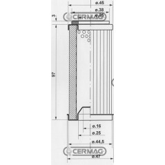 Filtro per serbatoio idroguida 83960