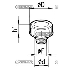Tapón de ventilación sin filtro Rosca F 3/4" Gas 81454 Miselli