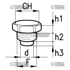 Tapa metálica magnética Rosca F 1/2" Gas 81467 Miselli