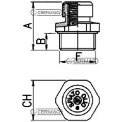Tapón de ventilación de latón con válvula, rosca de gas de 1/4", 84020 Miselli