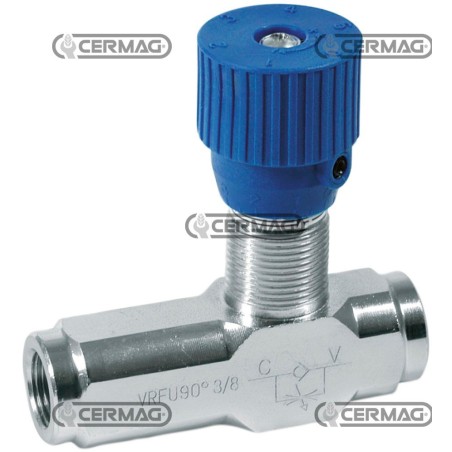 Regolatore di flusso unidirezionale Attacchi 1/4" GAS 81533 MadeinItaly | NewgardenAgri.com