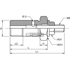 Vis de réglage du gaz 1/2" Raccord de gaz 84155