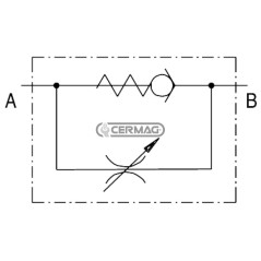 Einweg-Drosselklappe mit Kugeldichtung. Anschlüsse 1/4" GAS 80608. Hergestellt in Italien.
