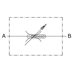 Verstellbare Zweiwege-Drosselklappe mit Kugeldichtung. 1/2"-Gasanschluss. 82214. Hergestellt in Italien.
