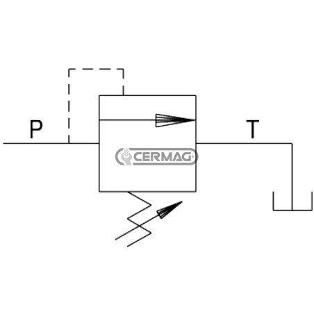Direktes Druckbegrenzungsventil, Durchflussrate 35 l/min, Anschlüsse 3/8" Gas, 80718, Hergestellt in Italien