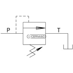 Direktes Druckbegrenzungsventil, Durchflussrate 80 l/min, Anschlüsse 1/2", Gas 82215, Hergestellt in Italien