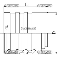 Boccola per tubo R9R - R10 - 4SP - Equator 2 Diametro del tubo 5/8" inch 81501 Manuli