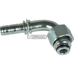 Raccordo femmina DIN 90° serie pesante dado passante Tubo 1" inch Filetto - T M42x2 81893 Manuli | NewgardenAgri.com