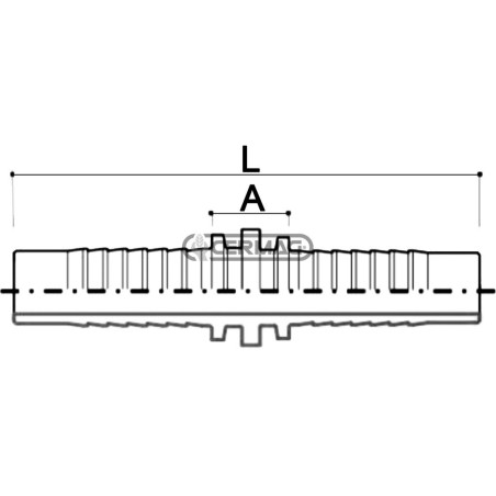 Straight Pipe Joint Pipe Diameter 3/4" - 20 mm 83973