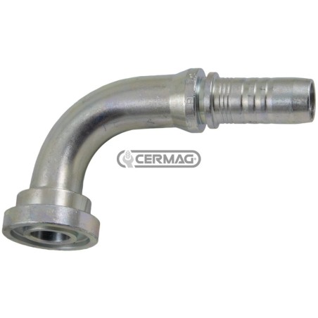 Raccordo con flangia a 90° - tipo KOMATSU Diametro del tubo 5/8" - 16 mm Flangia 5/8" 82597 Manuli | NewgardenAgri.com