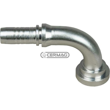 Raccordo con flangia a 90° - tipo KOMATSU Diametro del tubo 5/8" - 16 mm Flangia 5/8" 82597 Manuli