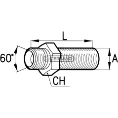 Racores de mamparo con tuerca de seguridad Rosca - A 3/4" Gas 81563