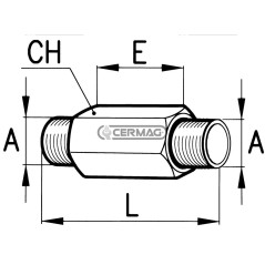 Prolunga maschio - maschio Filettatura 1/4" Gas 82675