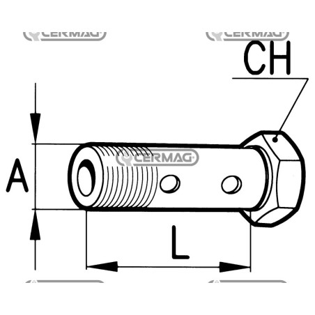 Bocchettone a 8 fori per anelli orientabili Filetto - A 1" Gas 82715