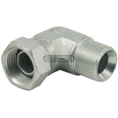 Adaptateur fileté pivotant mâle-femelle à 90° - R 3/8" Gaz 82967 | NewgardenAgri.com
