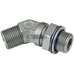 Adaptateur pivotant à 45° avec filetage OR - R BSPP 1" Filetage gaz - R2 BSPP 3/4" Gaz 83411 | NewgardenAgri.com