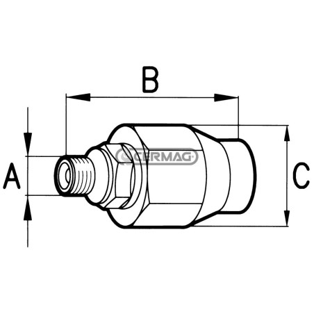 Rosca de junta giratoria en línea - A 1/4" Gas 81752